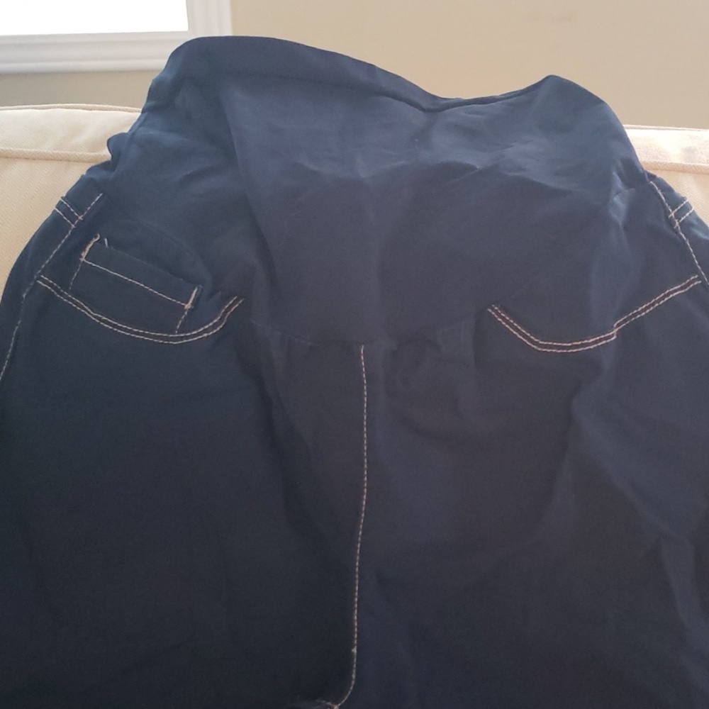 Maternity Sappphire Red Best Pants XL skinny jeans Comfy soft BLUE Jeans